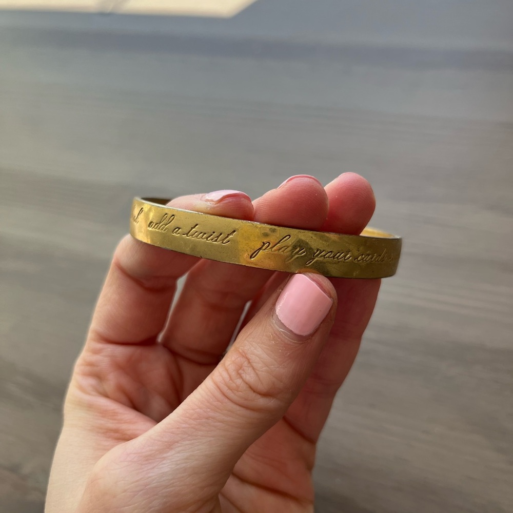 Kate Spade Engraved Bangle Bracelet
